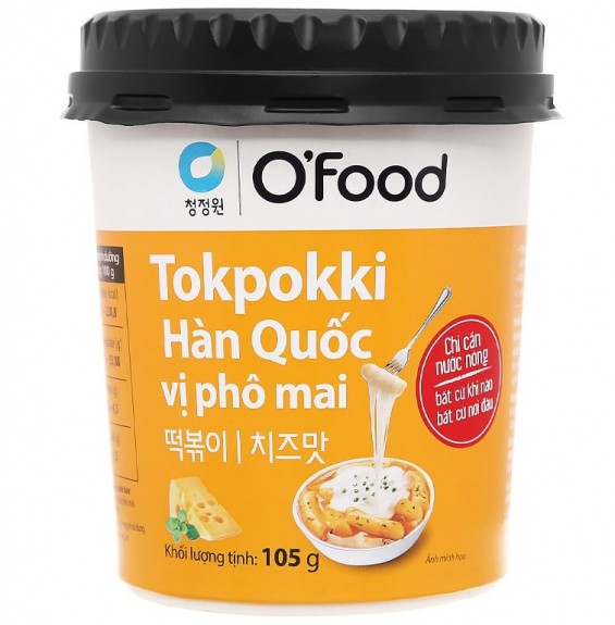 Bánh gạo tokbokki O'food vị phô mai ly 105g